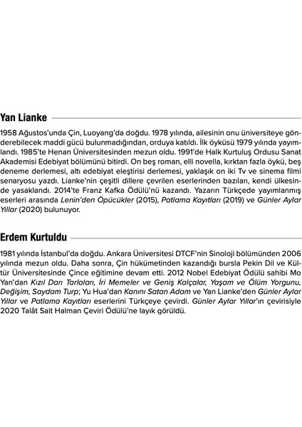 Kurmacanın Keşfi - Yan Lianke modelleri