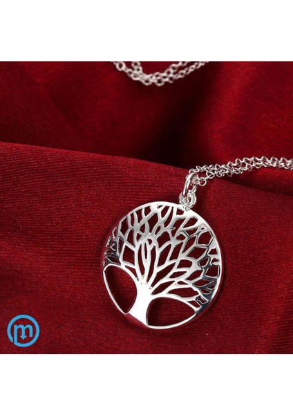 925 Ayar Gümüş Hayat Ağacı Figürlü Kolye Hediyelik