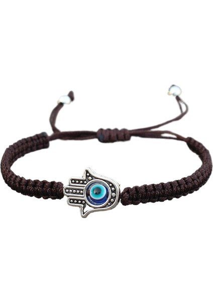 Türk Şeytan Gözü Bilekliği Nazar Örgülü Kırmızı El Halatı Bileklik (Yurt Dışından)