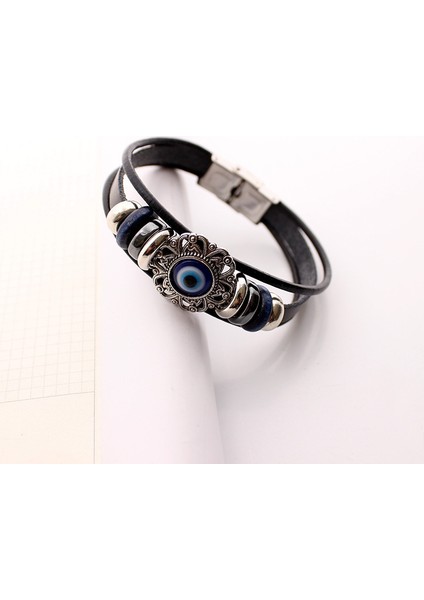 Türk Şeytan Gözü Kolye Titanyum Takı (Yurt Dışından)