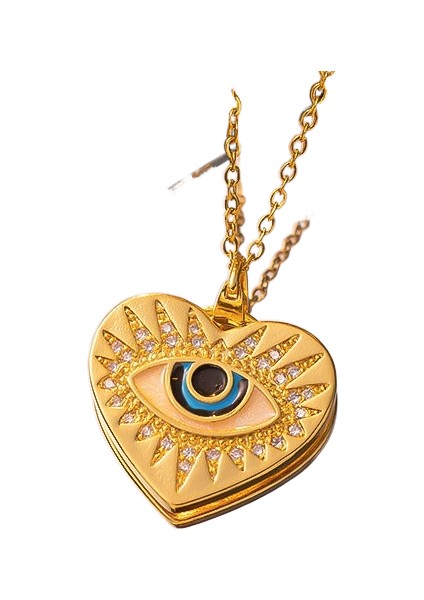 Kolye Paslanmaz Çelik Renk Kaybetmez Erkek ve Kadın Yaz Yüzüne Üst Düzey Duyu ile Kolye Parfüm Ekleyebilir (Yurt Dışından)