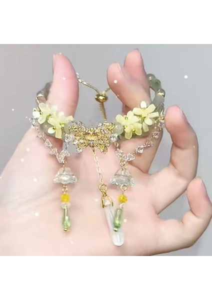 Akuamarin Bileklik Yuvarlak Boncuklar Yüzlerce Son Derece Renkli Bileklik (Yurt Dışından)