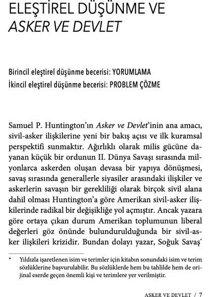 Samuel P. Huntington’ın Asker ve Devlet’i - Barış Ateş fırsatları