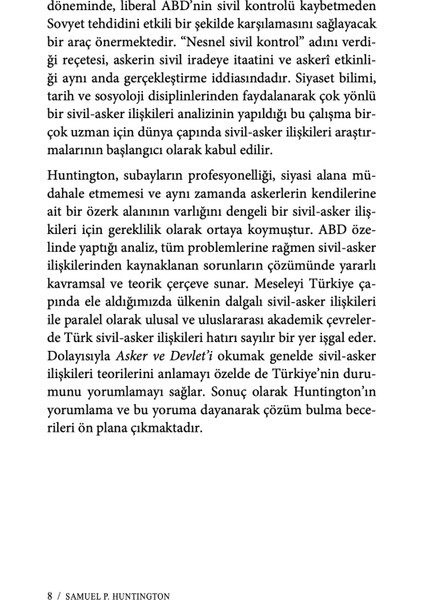 Samuel P. Huntington’ın Asker ve Devlet’i - Barış Ateş indirimleri