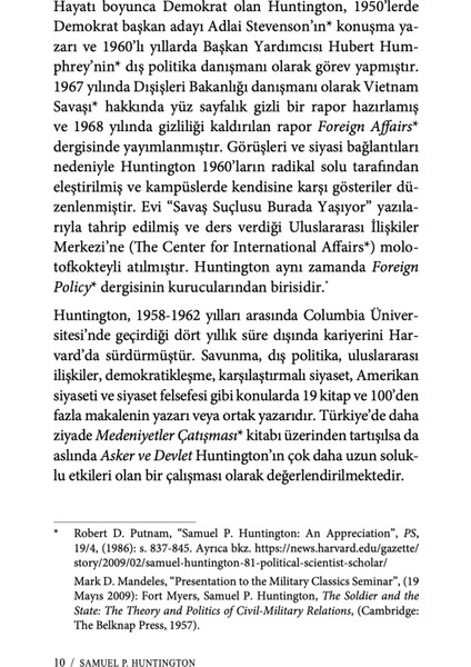Samuel P. Huntington’ın Asker ve Devlet’i - Barış Ateş