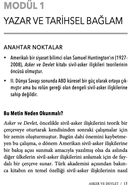 Samuel P. Huntington’ın Asker ve Devlet’i - Barış Ateş