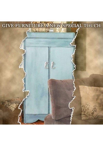 4pcs Retro Deniz Tarzı Dökme Demir Çekmecesi Kolu-Mutfak Kabin Dolap Dolap Donanımı Beyaz (Yurt Dışından) fiyatları