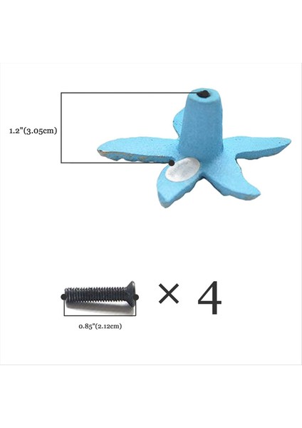 4pcs Retro Deniz Tarzı Dökme Demir Çekmecesi Kolu-Mutfak Kabin Dolap Dolap Donanımı Beyaz (Yurt Dışından) modelleri