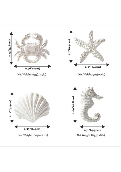 4pcs Retro Deniz Tarzı Dökme Demir Çekmecesi Kolu-Mutfak Kabin Dolap Dolap Donanımı Beyaz (Yurt Dışından) fırsatları