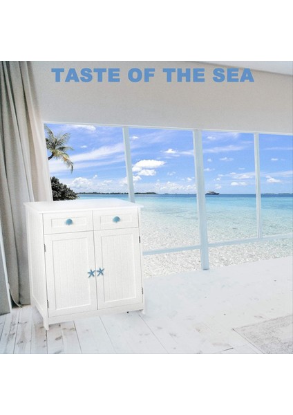 4pcs Retro Deniz Tarzı Dökme Demir Çekmecesi Kolu-Mutfak Kabin Dolap Dolap Donanımı Beyaz (Yurt Dışından) indirimleri