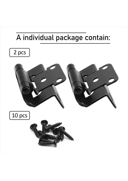 1/2 Inç Kaplama Yarı Kısmi Sargılı Dolap Menteşeler 4 Çift (8 Adet) Kendini Kapanan Değişken Mutfak Için Siyah Menteşeler 8pcs (Yurt Dışından) fiyatları