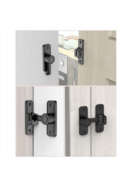 2x Ağır Hizmet Kapısı Mandalları 90 Derece Sağ Açılı Barn Kapı Kilidi Bahçe Siyahı Için Kilit Anti-Tutuş Kapı Kilit Mandal (Yurt Dışından) fiyatları