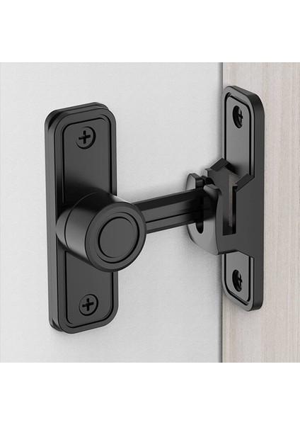 2x Ağır Hizmet Kapısı Mandalları 90 Derece Sağ Açılı Barn Kapı Kilidi Bahçe Siyahı Için Kilit Anti-Tutuş Kapı Kilit Mandal (Yurt Dışından) fırsatları