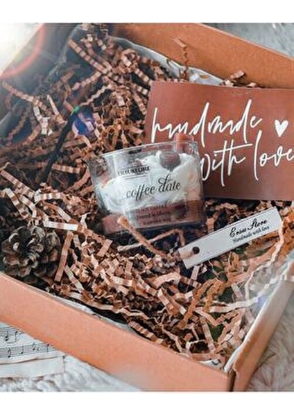 Aromaterapi Kahve Kokulu Dekoratif Mum 1 Adet El Yapımı Renkli