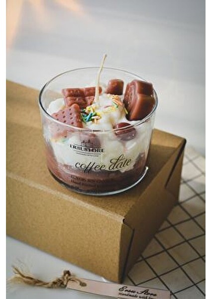 Aromaterapi Kahve Kokulu Dekoratif Mum 1 Adet El Yapımı Renkli