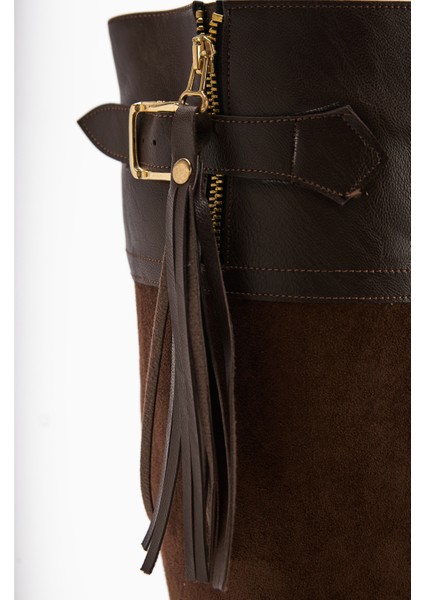 Galia Kahve Süet Tokalı Kadın Çizme fiyatları