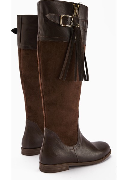 Galia Kahve Süet Tokalı Kadın Çizme fırsatları