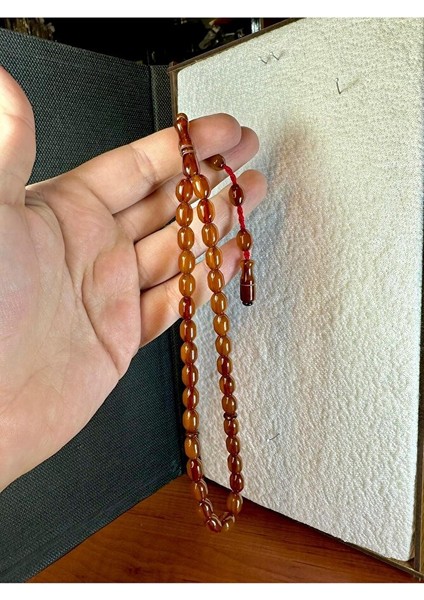 Çubuk Kehribar Tesbih Kapsül Kesim Koyu Kahverengi T-234 modelleri