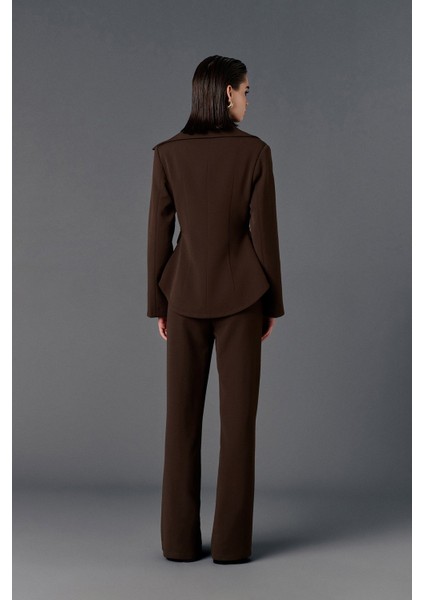Çift Cep Detaylı Blazer Ceket