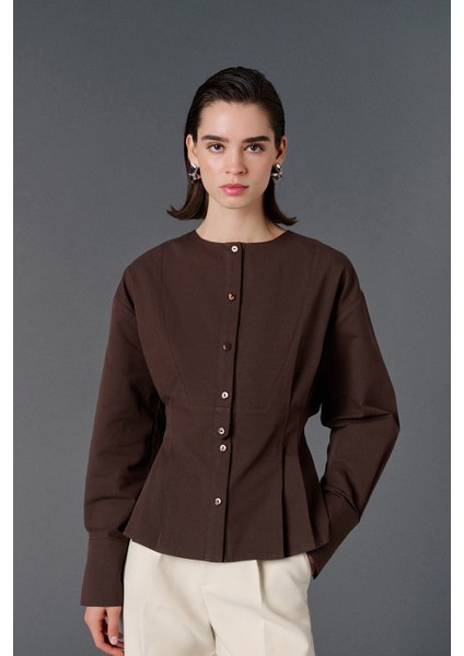 Bisiklet Yaka Bele Oturan Gömlek modelleri