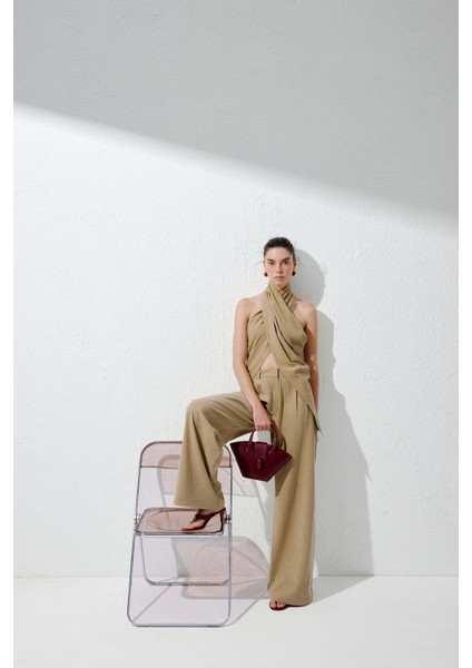 Dökümlü Palazzo Pantolon