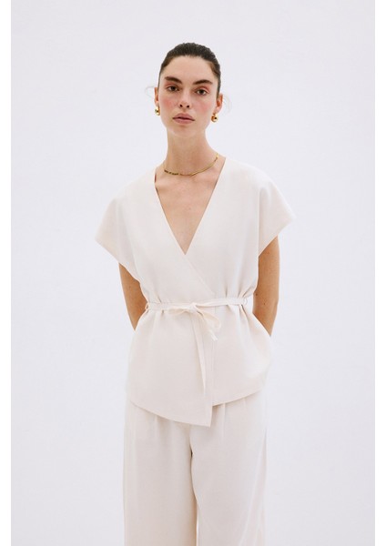 Beli Bağlamalı Kruvaze Yelek modelleri