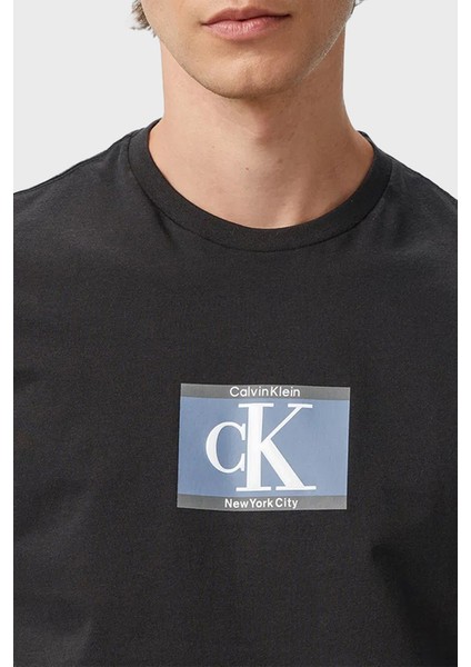 % 100 Pamuk Regular Fit Bisiklet Yaka Logolu T Shirt LV04RC854GUB1 Erkek T Shirt LV04RC854G Ub1 modelleri