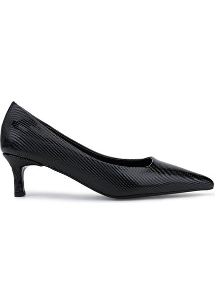 Kadın Suni Deri Siyah Topuklu Ayakkabı 735 8318 Bn Ayk SK25-26 Sıyah