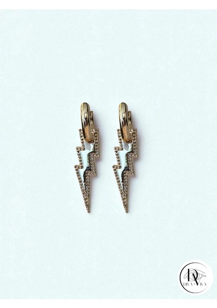 - Glow Earrings – Gold Kaplama Taş Detaylı Kadın Küpe (KOD-360)