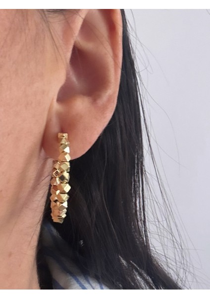 Dorika Boncuk Halka Küpe