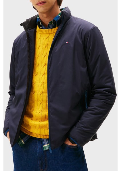 Logolu Regular Fit Dik Yaka Mont Erkek Mont MW0MW40592 Dw5