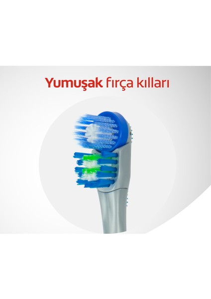 360 Optik Beyaz Platinum Pilli Diş Fırçası Başlıkları Yumuşak Spiral Kıllı Çift Hareketli (2 Yedek Başlık) modelleri