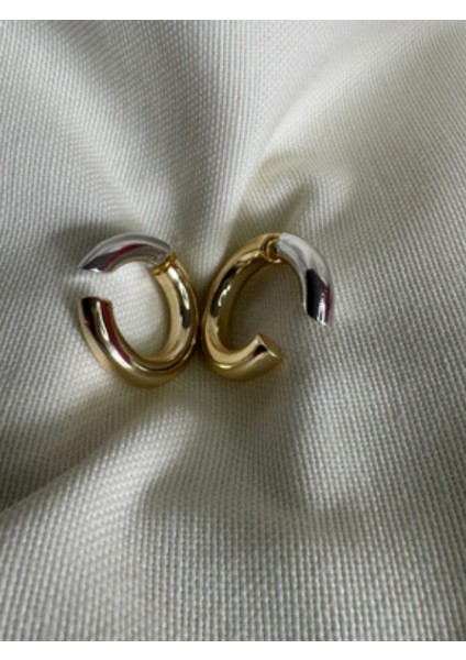 Çift Renkli Kalın Boru Halka Küpe fırsatları