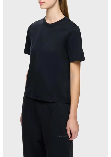 Pamuklu Regular Fit Bisiklet Yaka Logolu T Shirt Bayan T Shirt LB25FWCLAFUTS