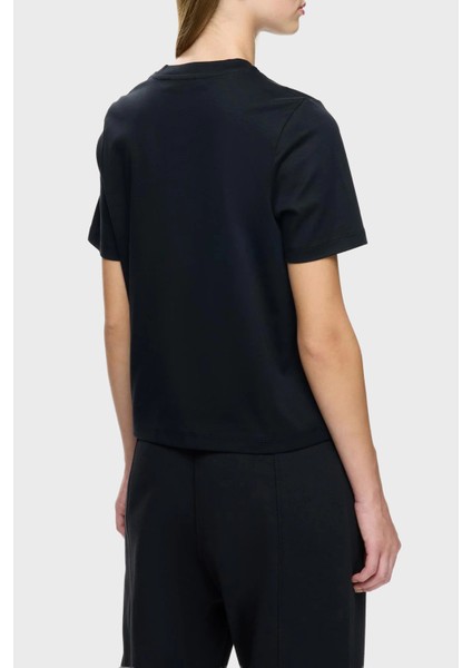 Pamuklu Regular Fit Bisiklet Yaka Logolu T Shirt Bayan T Shirt LB25FWCLAFUTS modelleri