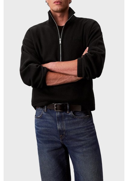 Oversize Fit Yarım Fermuarlı Dik Yaka Polar Sweat LV04RD229GUB1 Erkek Sweat LV04RD229G Ub1