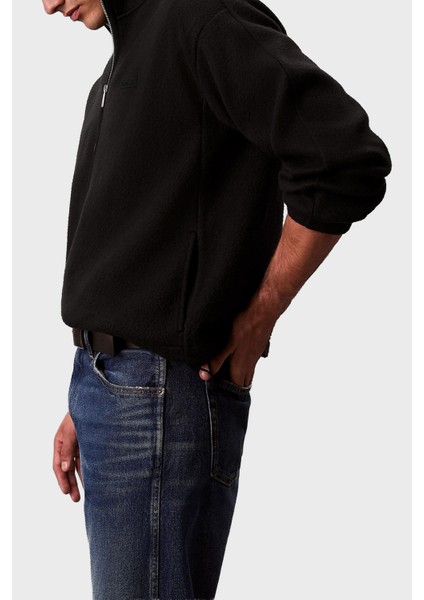 Oversize Fit Yarım Fermuarlı Dik Yaka Polar Sweat LV04RD229GUB1 Erkek Sweat LV04RD229G Ub1 modelleri