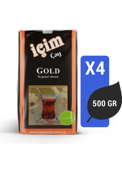 Gold Bergamot Aromalı 500 gr x 4 Adet