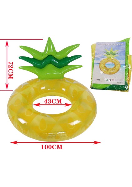 Yetişkin Ananas Arkalığı Şişirilebilir Kalınlaştırılmış Yüzme Simidi (Yurt Dışından) modelleri