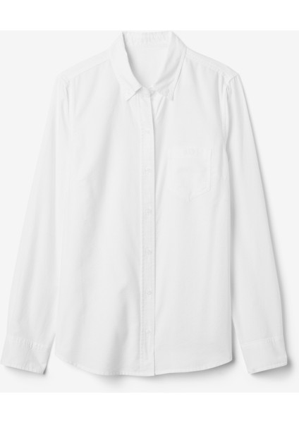 Kadın Beyaz Gap Logo Oxford Gömlek indirimleri