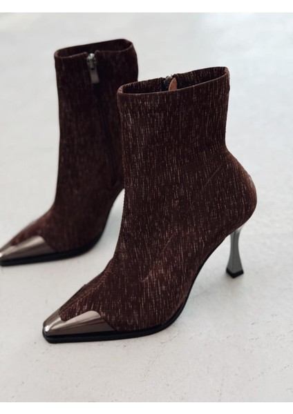Rosavi Kadın Topuklu Streç Bot Acıkahve Nubuk fiyatları