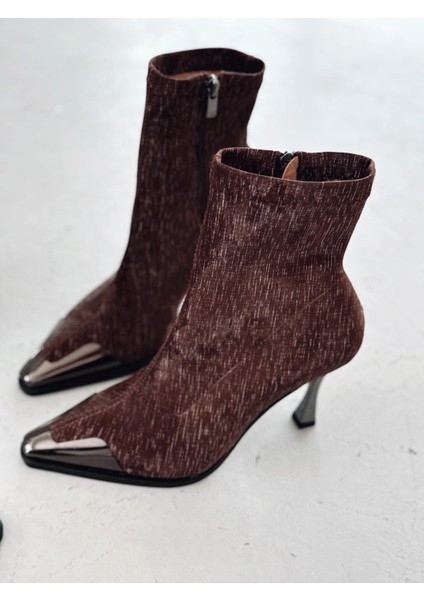 Rosavi Kadın Topuklu Streç Bot Acıkahve Nubuk fırsatları