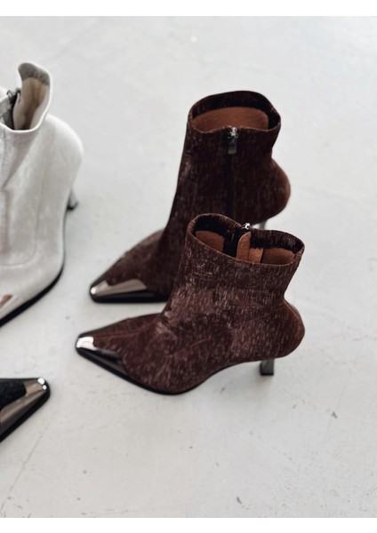 Rosavi Kadın Topuklu Streç Bot Acıkahve Nubuk indirimleri