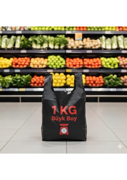 1 kg Siyah Atlet Poşet Büyük Boy 30*56 cm Ebatında Sağlam & Dayanıklı