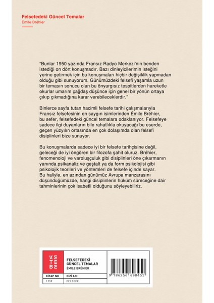 Felsefedeki Güncel Temalar - Emile Bréhier fiyatları