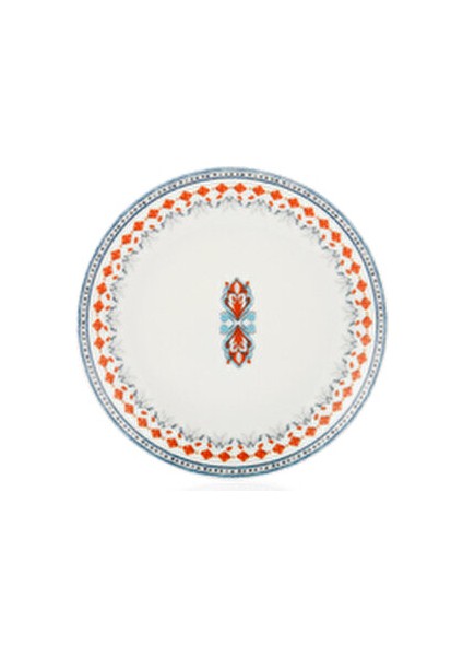 Lily Kahvaltı Takımı 16 Parça Kırmızı Porselen 4 Kişilik Şık ve Zarif