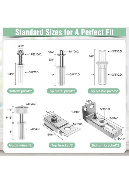 Iki Katlı Kapı Donanım Onarım Kiti - 2 22 Inç Ila 2 54 Inç Parça Katlanır Cep Kapısı Yedek Parçalar Kiti Için Donanım Kiti (Yurt Dışından) fiyatları