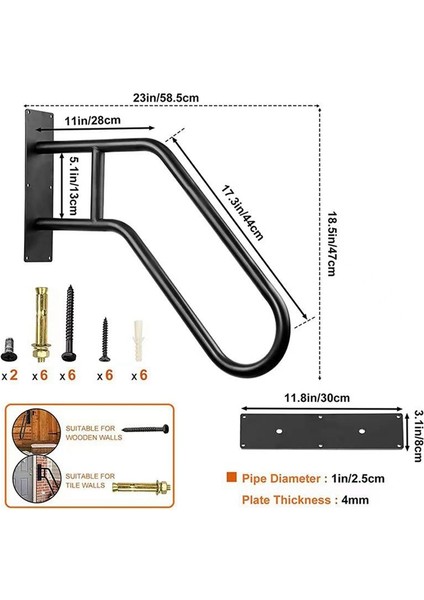 Açık Basamaklar Için Küpeşte Merdiven Korkuluk 1 Ila 3 Adım Merdivenler Yaşlılar Için Duvar Monte Edilmiş Engelli Hamile Kadınlar (Yurt Dışından) fiyatları