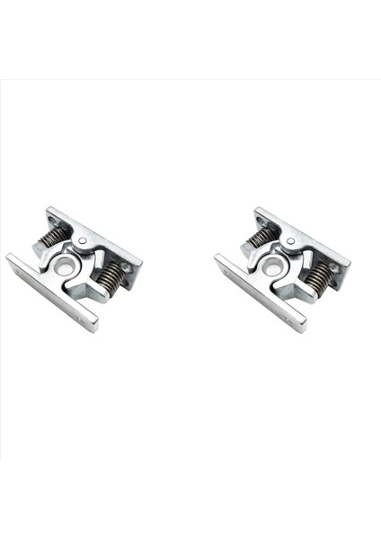 2pcs Yay Yüklü Kapı Kolay Kilit Durdur Yakalama Bırakma Kelepçesi Çift Roller Catch (Mp-4) (Yurt Dışından)