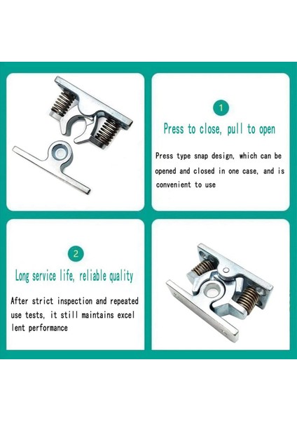2pcs Yay Yüklü Kapı Kolay Kilit Durdur Yakalama Bırakma Kelepçesi Çift Roller Catch (Mp-4) (Yurt Dışından) indirimleri